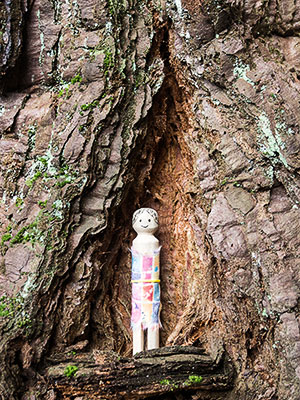 Uncarved Peg in shrine